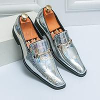 Men's Loafers Slip-Ons Novelty Shoes Dress Loafers Novelty Loafers Classic Casual British Wedding Daily PU Height Increasing Comfortable Slip Resistant Loafer Black Silver Green Camouflage Spring Lightinthebox