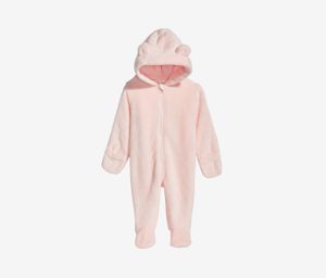 Toddler Boys & Girls Hooded Faux-Fur Footed Snowsuit  Whisper Pink