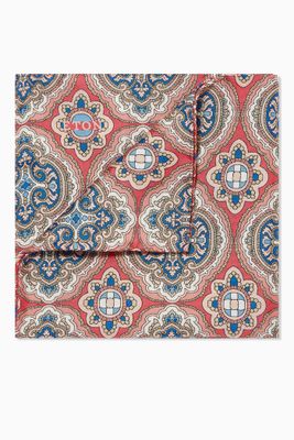 Medallion Print Silk Pocket Square Medallion Print Silk Pocket Square