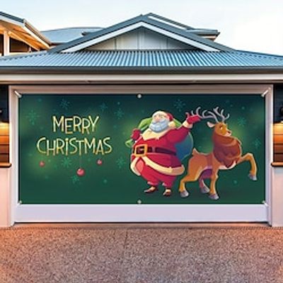Christmas Outdoor Garage Door Cover Xmas Door Banner Santa Large Door Mural Christmas Backdrop Decoration for Holiday Home Wall Decorations miniinthebox Christmas Outdoor Garage Door Cover Xmas Door Banner Santa Large Door Mural Christmas Backdrop Decoration for Holiday Home Wall Decorations miniinthebox