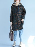 Casual Hooded Camouflage Loose Tassel Sweatshirts