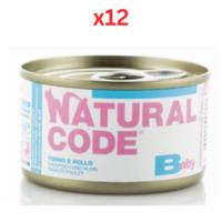 Natural Code Kitten Baby Tuna & Chicken Wet Cat Food 85G (Pack of 12)