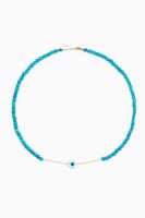 Turquoise Beads Choker with Eye in 18kt Yellow Gold Turquoise Beads Choker with Eye in 18kt Yellow Gold