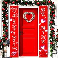 Valentine's Day Door Couplets Door Decorations Porch Banner Be Mine Sign Hanging Decorations Banner for Holiday Parade Indoor Outdoor Decorations miniinthebox