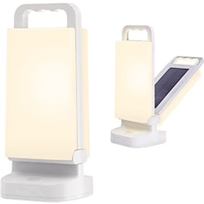 Camping Lantern Solar Lanterns 4400mAh Rechargeable Light 2-in-1 Dimmable Outdoor Waterproof Gear with USB Charging Lanterns for Power Outages Hiking Fish Emergency and Picnic Lightinthebox