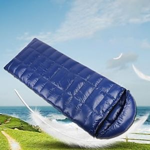 Sleeping Bag Outdoor Camping Envelope / Rectangular Bag for Adults 10-25 °C Single White Goose Down Thermal Warm Windproof Rain Waterproof Breathable Durable / All Seasons for Camping / Hiking miniinthebox