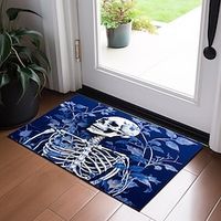 Halloween Skulls Doormat Non-Slip Oil Proof Rug Indoor Outdoor Mat Bedroom Decor Bathroom Mat Entrance Rug Door Mat miniinthebox - thumbnail