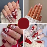 A Collection of Finished Nail Products for Christmas Wear Cross Border Nail Pieces Wear Nail Patches Nail Pieces Lightinthebox - thumbnail