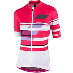 CAWANFLY Women's Short Sleeve Cycling Jersey Summer Red and White Bike Tracksuit Jersey Top Road Bike Cycling Quick Dry Sports Clothing Apparel  Micro-elastic Lightinthebox