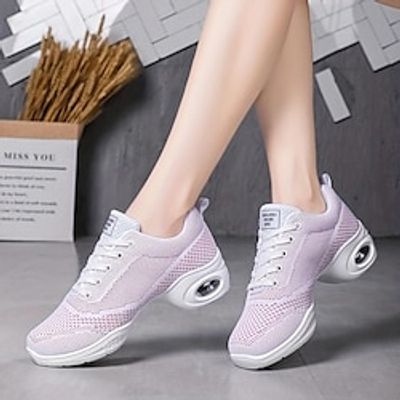 Women's Dance Sneakers Outdoor HipHop Square Dance Plus Size Split Sole Flat Heel Round Toe Lace-up Black White Red miniinthebox Women's Dance Sneakers Outdoor HipHop Square Dance Plus Size Split Sole Flat Heel Round Toe Lace-up Black White Red miniinthebox