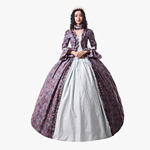 Princess Maria Antonietta Victorian Renaissance Vacation Dress Dress Party Costume Masquerade Prom Dress Women's Costume White Vintage Cosplay Christmas Halloween Party / Evening 3/4 Length Sleeve miniinthebox