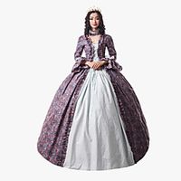 Princess Maria Antonietta Victorian Renaissance Vacation Dress Dress Party Costume Masquerade Prom Dress Women's Costume White Vintage Cosplay Christmas Halloween Party / Evening 3/4 Length Sleeve miniinthebox - thumbnail