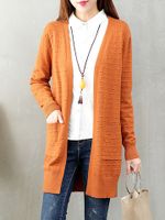 Casual Tassel Long Sleeves Knitted Sweater Cardigan