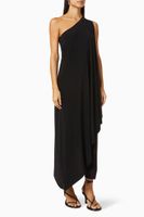 One Shoulder Diagonal Tunic in Poly Lycra One Shoulder Diagonal Tunic in Poly Lycra