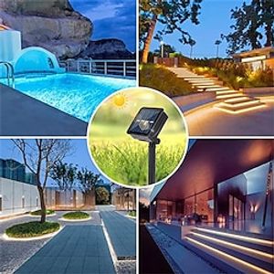 5m 16.4ft RGB Solar LED Strip Light Rope 150 LEDs SMD2835 8 Modes Color Changing IP67 Waterproof Outdoor Decor Automatic Timed Working Time up to 8-10 hours after Fully Charged Lightinthebox