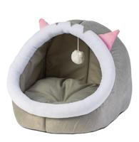 Grizzly Cat Capsule Dark Bed Grey - Large 45 x 45 x 40cm