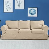 Ektorp 3 Seat Sofa Cover, Ektorp Couch Cover with 3 Cushion Cover and 3 Backrest Cover, Ektorp Slipcover Washable Furniture Protector miniinthebox - thumbnail