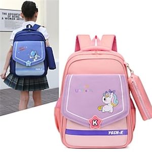 School Backpack Bookbag Schoolbag Cartoon Kawii Solid Color for Student Boys Girls Water Resistant Wear-Resistant Breathable Polyester Oxford Cloth Nylon School Bag Back Pack Satchel 21 inch miniinthebox