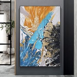 Mintura Handmade Texture Abstract Gold Oil Paintings On Canvas Wall Art Decoration Modern Picture For Home Decor Rolled Frameless Unstretched Painting Lightinthebox