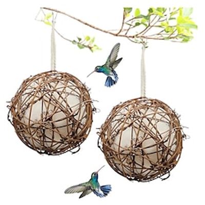 Handmade Birdhouse and Birdhouse Materials - 2024 New Bird Nesting Ball Material for Wild Birds, Hummingbird Nesting Humming Bird House Material Gifts for Bird Watching Nature Lovers Lightinthebox