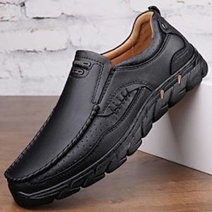 Men's Oxfords Retro Walking Casual Daily Leather Comfortable Booties  Ankle Boots Loafer Black Yellow Spring Fall Lightinthebox