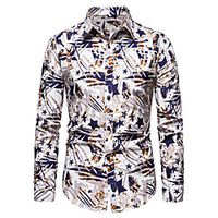 Men's Shirt Graphic Long Sleeve Casual Tops Simple Blue Wine miniinthebox - thumbnail