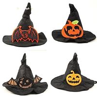 Halloween Pet Hat Witch Hat Pumpkin Funny Dog Halloween Hat Pet Party Supplies Lightinthebox - thumbnail