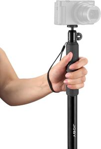 Joby Compact Monopod 2-in-1, Camera, Action Cam with Ball Head, Universal 20, Mount Compatible with GoPro, DSLR, Black - JB01765-BWW