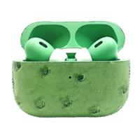 Customized Apple AirPods Pro 3 Leather Ostrich Green