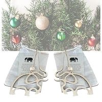 Elephant Ornament,Sisterhood and Friendship Elephant Ornament,Wooden Elephant Tribe Christmas Ornament,with Story and Bag miniinthebox
