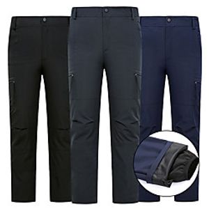 Men's Hiking Pants Trousers Softshell Pants Winter Outdoor Thermal Warm Windproof Fleece Lining Detachable Fleece Zipper Pocket Elastic Waist Gray Black Navy Blue XXS XS S M L  Multi Pockets Lightinthebox