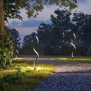 Outdoor LED Post Light Creative Twisted Seaweed Shaped Waterproof LED Modern Lawn Lights Lightinthebox