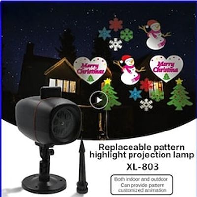 Halloween Christmas Projector Laser Lights Indoor Outdoor 2 in 1-Ocean Wave  16 Patterns Projection Light Party Garden Decorati Lightinthebox