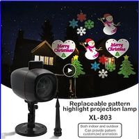 Halloween Christmas Projector Laser Lights Indoor Outdoor 2 in 1-Ocean Wave  16 Patterns Projection Light Party Garden Decorati Lightinthebox - thumbnail