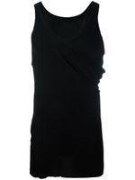 Julius shirred scoop-neck top - Black