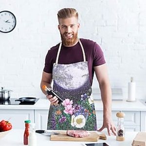 Cooking Apron for Men Women Dinning Working Kitchen Aprons Couple Gift Unisex BBQ Cooking Drawing Crafting Aprons for Chef miniinthebox