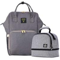 Sunveno Mamma Diaper & Breast Pump Bottle Bag Set - Grey CMSN_DPTB_GY