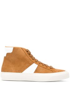 Scarosso contrast panels high-top sneakers - Brown