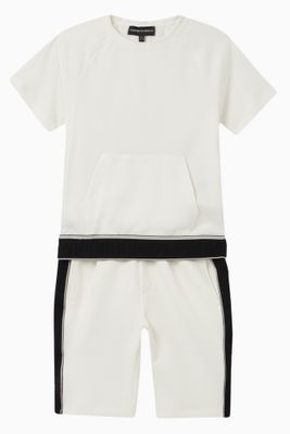 EA Logo Tape Jersey T-Shirt & Shorts Set EA Logo Tape Jersey T-Shirt & Shorts Set