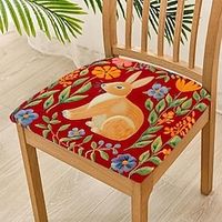 Rabbit Dining Chair Cover Stretch Chair Seat Slipcover Elastic Chair Protector For Dinning Party Hotel Wedding Soft Removable Washable 48x48cm19''x19'' Lightinthebox - thumbnail