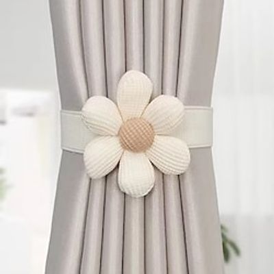Curtain Tiebacks Flower Shaped Curtain Buckle Curtain Holder in Japanese Style Hotel Curtain Decoration Fabric Curtain Closures for Bedroom Livingroom Lightinthebox