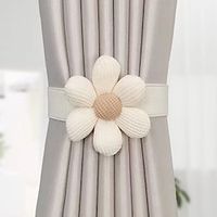 Curtain Tiebacks Flower Shaped Curtain Buckle Curtain Holder in Japanese Style Hotel Curtain Decoration Fabric Curtain Closures for Bedroom Livingroom Lightinthebox - thumbnail