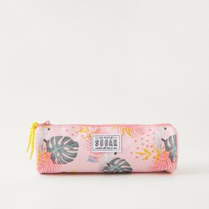 100 Percent Sugar Fashion Printed Pencil Pouch with Zip Closure