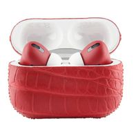 Merlin Craft Apple Airpods Pro Gen 2C Leather Alligator Red