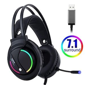 Gaming Headset 7.1 Surround Sound USB 3.5mm Wired Game Headphones with Microphone Stereo LED USB Headphone For PC PS4 XBOX ONE Gamers miniinthebox