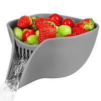 Multifunctional Drain Basket,Colander Bowl with Spout for Washing Fruits and Vegetables Salad,Small Silicone Pasta Strainer Dishwasher Safe Lightinthebox