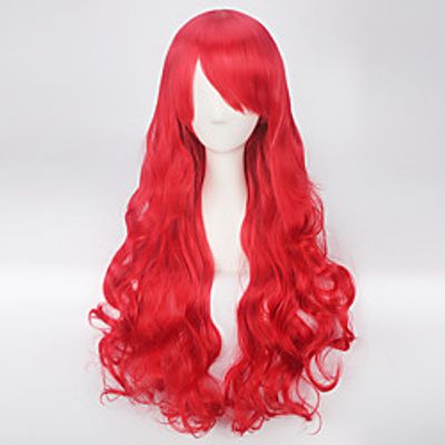 cosplay anime wig the little mermaid wave fake ariel princess red long curly hair wig miniinthebox