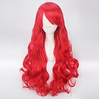 cosplay anime wig the little mermaid wave fake ariel princess red long curly hair wig miniinthebox - thumbnail