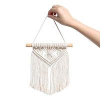 1pc Mini Macrame Wall Hanging Cute Boho Decoration Car Ornaments Woven Art Decor for Nursery Bathroom Bedroom Living Room Dorm Home Idea Gift Lightinthebox - thumbnail