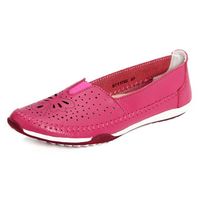 SOCOFY Big Size Butterfly Hollow Out Comfortable Leather Flat Casual Loafers